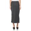 Norma Kamali Women’s Side Slit Midcalf Skirt(Dark Heather Grey)
