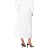 Norma Kamali Women’s Side Slit Midcalf Skirt(Snow White)