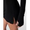Norma Kamali Womens Side Slit Mini Skirt(Black)