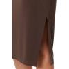 Norma Kamali Women’s Side Slit Skirt Cover The Knee(Chocolate)