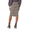 Norma Kamali Women’s Straight Skirt(Choc Glenn Plaid Twd)