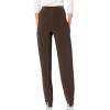 Norma Kamali Womens Tapered Pleated Trouser(Chocolate)