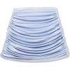 NORMA KAMALI Women’s Shirred MINI Skirt (24), Misty Blue