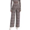Norma Kamali Women’s High Waist Pleat Pants(Chocolate Glenn Plaid Tweed)