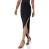 Norma Kamali Women’s Side Drape Long Skirt(Black)