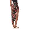 Norma Kamali Women’s Side Drape Long Skirt(Black Poppy)
