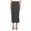 Norma Kamali Women’s Side Slit Midcalf Skirt(Dark Heather Grey)