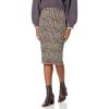 Norma Kamali Women’s Straight Skirt(Choc Glenn Plaid Twd)