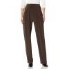Norma Kamali Womens Tapered Pleated Trouser(Chocolate)