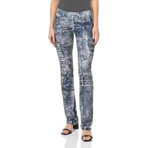 Norma Kamali Women’s Boot Leg Jean(Black/Navy Denim Prt)