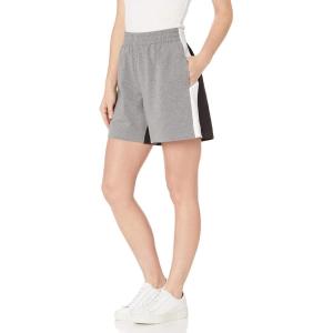Norma Kamali Women’s Boyfriend Shorts(Medium Heather Grey/White/Black)