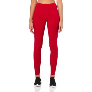Norma Kamali Women’s Diagonal Legging with Mesh Insert(Tiger Red/Tiger Red)
