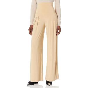 Norma Kamali Women’s High Waist Pleat Pants(Sand)