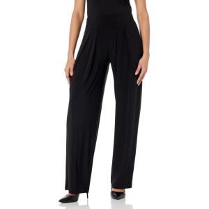Norma Kamali Womens Low Rise Pleated Trouser(Black)