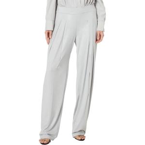 Norma Kamali Women’s Low Rise Pleated Trouser(Dove)