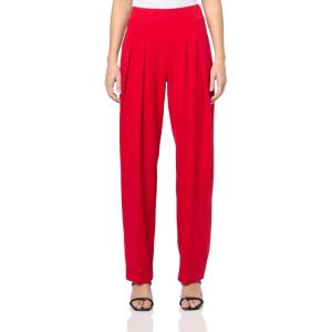 Norma Kamali Women’s Low Rise Pleated Trouser(Tiger Red)