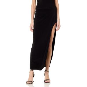 Norma Kamali Women’s Marissa Wide Slit Skirt(Black)