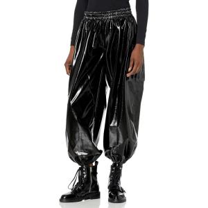 Norma Kamali Womens Oversized Boyfriend Cargo Sweatpant(Black)