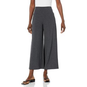 Norma Kamali Women’s Short Straight Leg Pant(Dark Heather Grey)