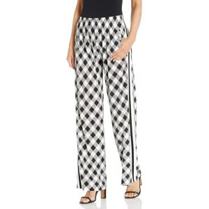 Norma Kamali Women’s Side Stripe Boyfriend Sweatpant(Blk Buff Chk/Off St)