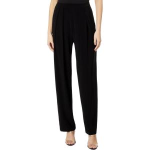 Norma Kamali Womens Tapered Pleated Trouser(Black)