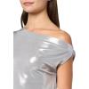 Norma Kamali Women’s Drop Shoulder Top(Silver)