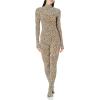Norma Kamali Women’s Long Sleeve Open Back Catsuit with Footsie
