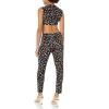 Norma Kamali Women’s Sleeveless Cut Out Catsuit(Scattered Dots)