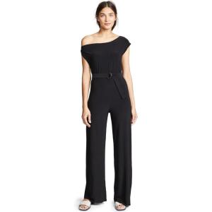 Norma Kamali Women’s Drop Shoulder Jumpsuit(Black)