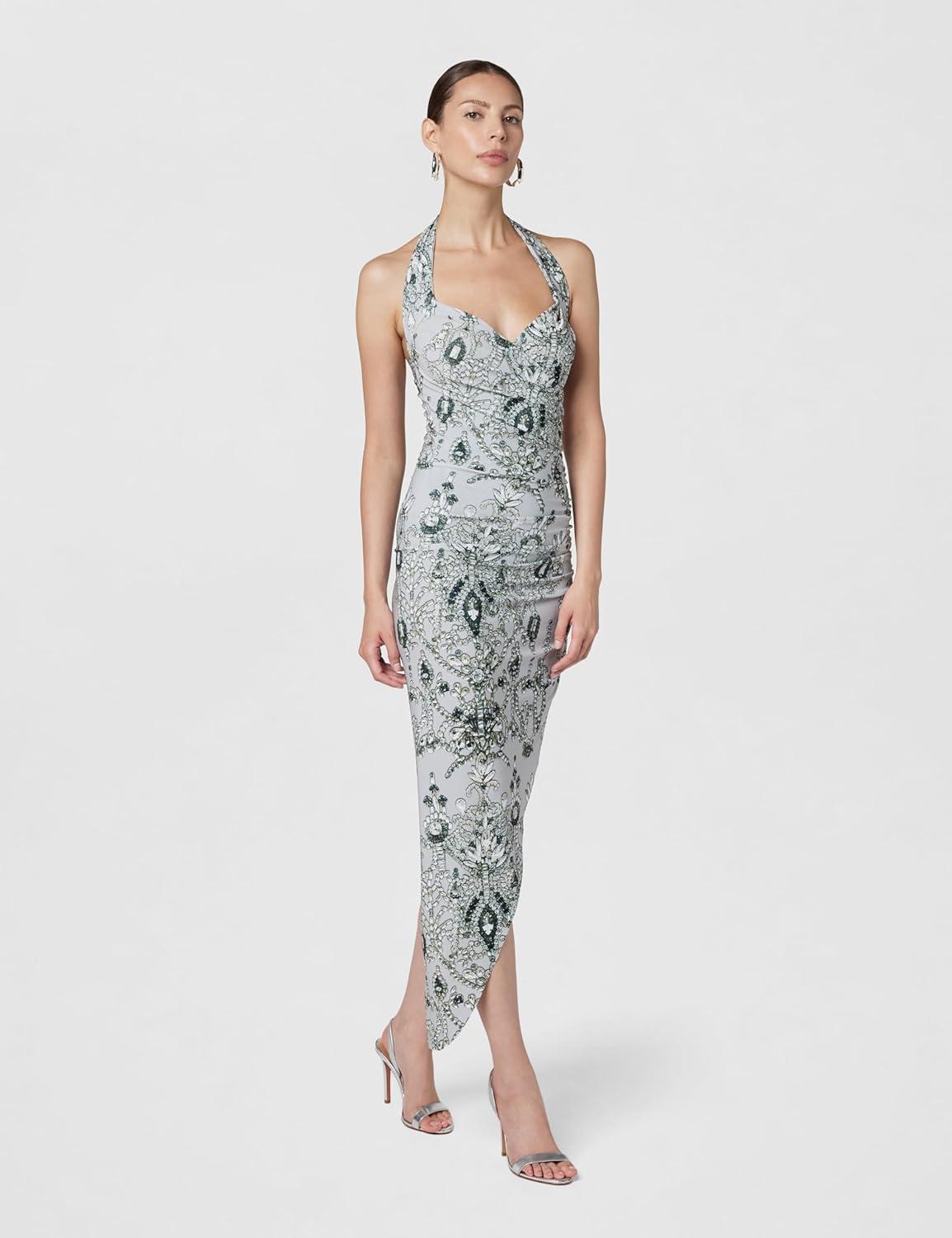 image:imageNorma Kamali Womens Cayla Side Drape GownLight Jewels