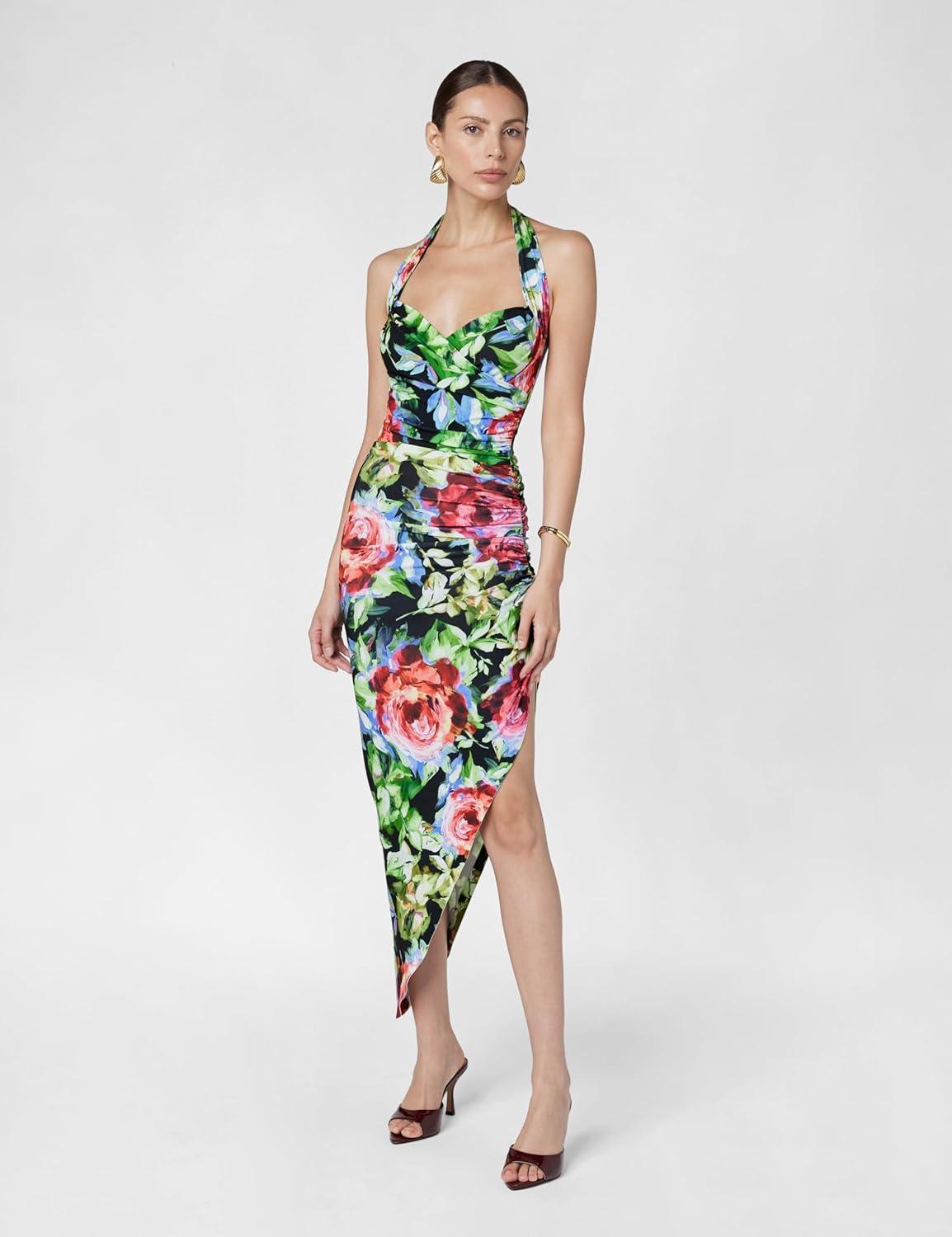 image:imageNorma Kamali Womens Cayla Side Drape GownRose Garden