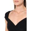 Norma Kamali Women’s Cap Sleeve Sweetheart Side Drape Gown(Black)