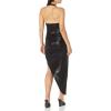 Norma Kamali Women’s Cayla Side Drape Gown(Black Lame)