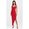 Norma Kamali Women’s Cayla Side Drape Gown(Tiger Red)