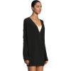 Norma Kamali Women’s Dolman Wrap Mini Dress(Black)