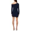 Norma Kamali Women’s Long Sleeve Drop Shoulder Mini Dress(True Navy)