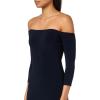Norma Kamali Womens Off Shoulder Fishtail Gown (24)(Midnight)
