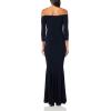 Norma Kamali Womens Off Shoulder Fishtail Gown (24)(Midnight)