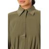 Norma Kamali Womens Oversized Boyfriend Nk Shirt Side Drape Gown(Military)