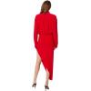 Norma Kamali Womens Oversized Boyfriend Nk Shirt Side Drape Gown(Tiger Red)