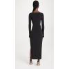 Norma Kamali Women’s Scoop Neck Side Slit Gown(Black)