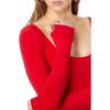 Norma Kamali Women’s Scoop Neck Side Slit Gown(Tiger Red)
