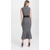 Norma Kamali Women’s Sleeveless Turtleneck Fishtail Dress(Mini Houndstooth)