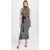 Norma Kamali Women’s Sleeveless Turtleneck Fishtail Dress(Mini Houndstooth)
