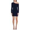 Norma Kamali Women’s Long Sleeve Drop Shoulder Mini Dress(True Navy)
