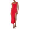 Norma Kamali Women’s Marissa Wide Slit Gown(Tiger Red)