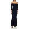 Norma Kamali Womens Off Shoulder Fishtail Gown (24)(Midnight)