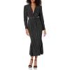 Norma Kamali Women’s Single Breasted Fishtail Dress to Midcalf(Woven Pinstripe)