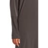 Norma Kamali Womens Dolman V Neck Side Slit Gown W/Shoulder Pads(Espresso)