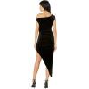 Norma Kamali Women’s Drop Shoulder Side Drape Gown(Black)